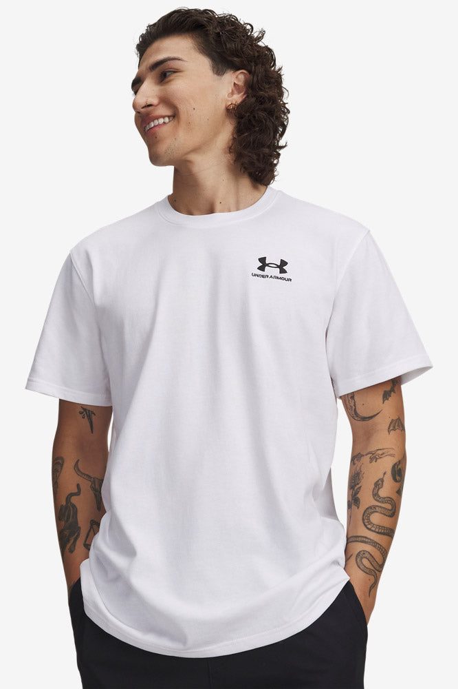 Under Armour Embroidered Heavyweight T-Shirt - White L Herren