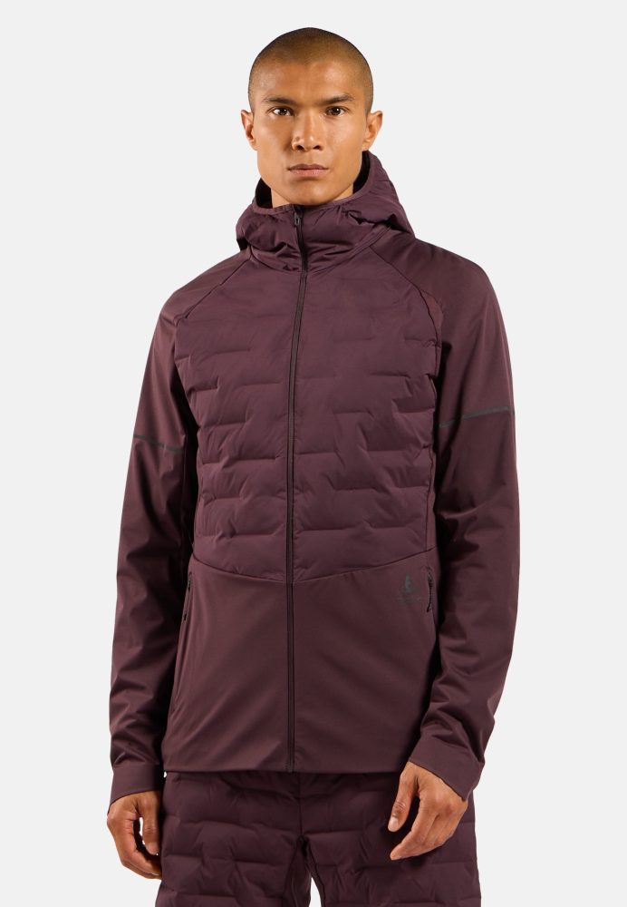 Odlo Zeroweight Insulator Laufjacke für Herren - Skilanglauf, Running - maron, XL