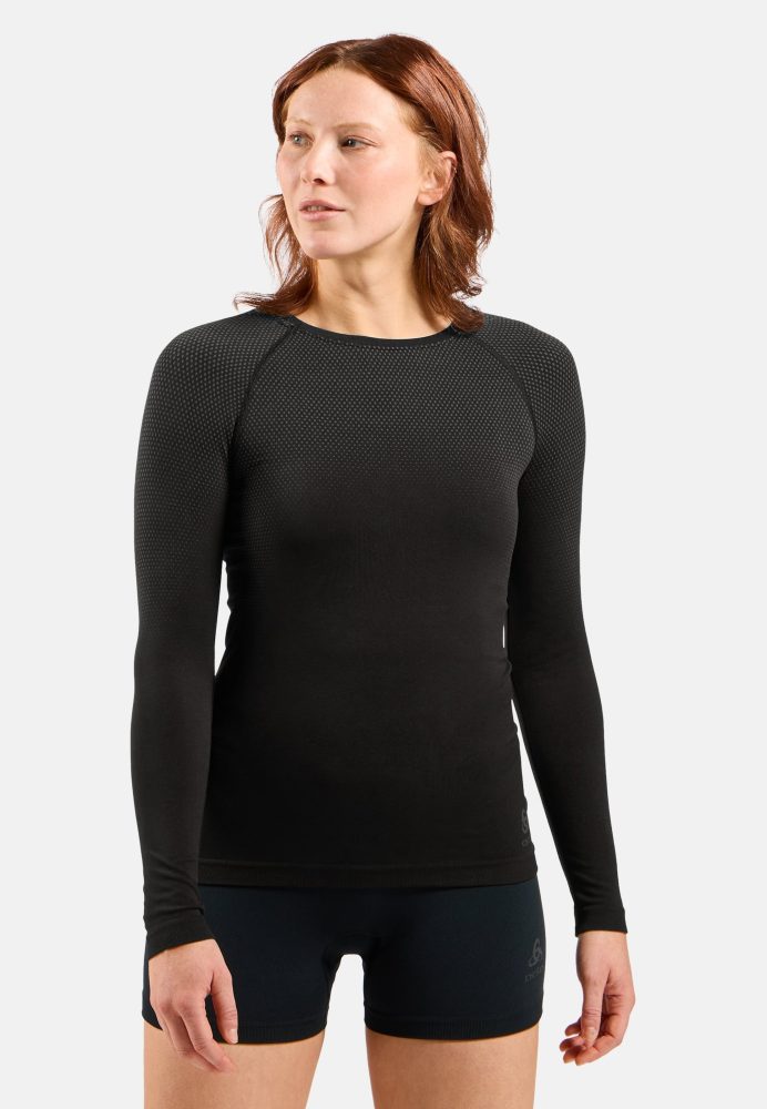 Odlo Performance Light Base Layer Shirt für Damen - Skilanglauf, Radsport - schwarz, XS