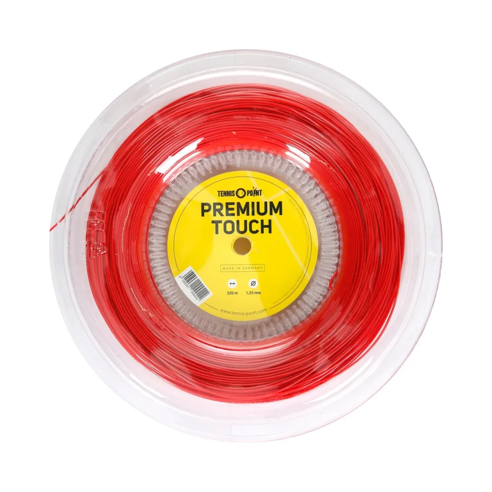 Tennis-Point Premium Touch Saitenrolle 220m - Rot