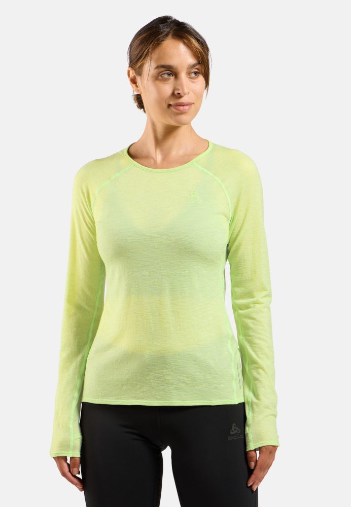 Odlo X-Alp 115 Langarm-Laufshirt für Damen - Trail Running, Wandern - grün, XL