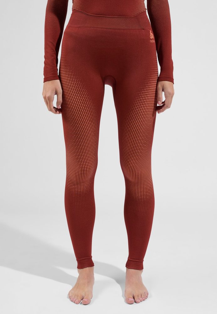 Odlo Performance Warm Base Layer Tights für Damen - Skilanglauf, Ski & Snow - rot, XS