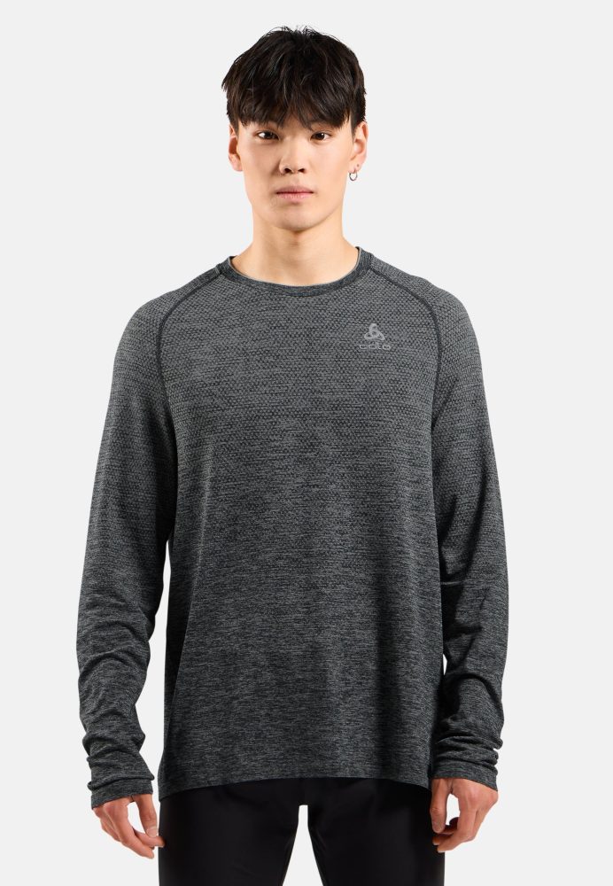 Odlo Essential Seamless Langarm-Laufshirt für Herren - Training, Running - grün, S