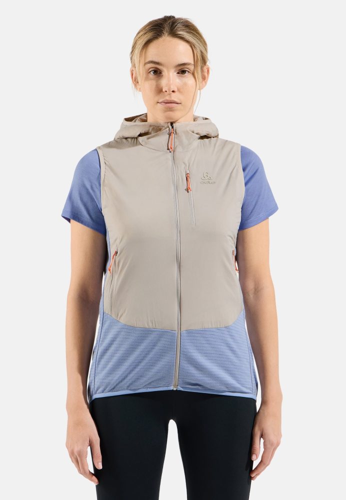 Odlo Ascent Hybrid Isolationsweste für Damen - Wandern - beige, L