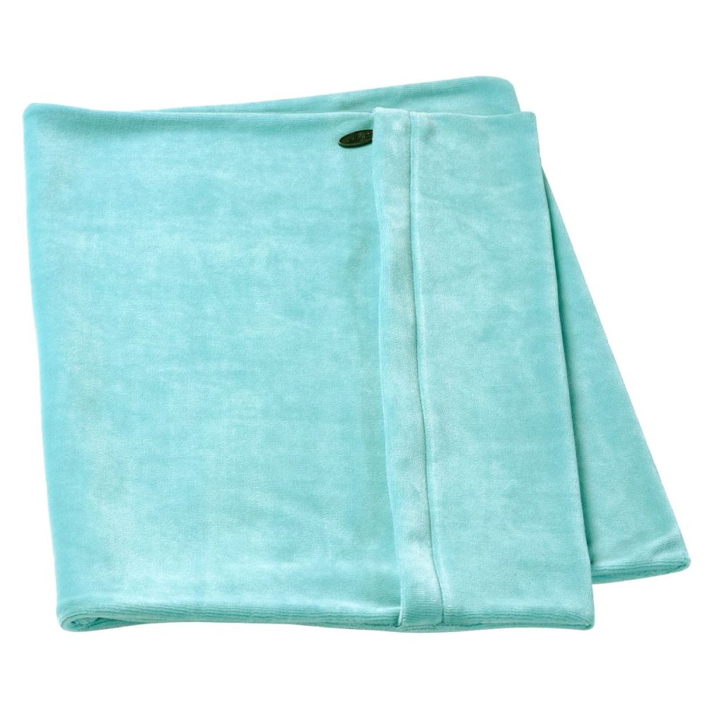 Elsa Überzug Nackenkissen 50x11 cm Velours hellblau