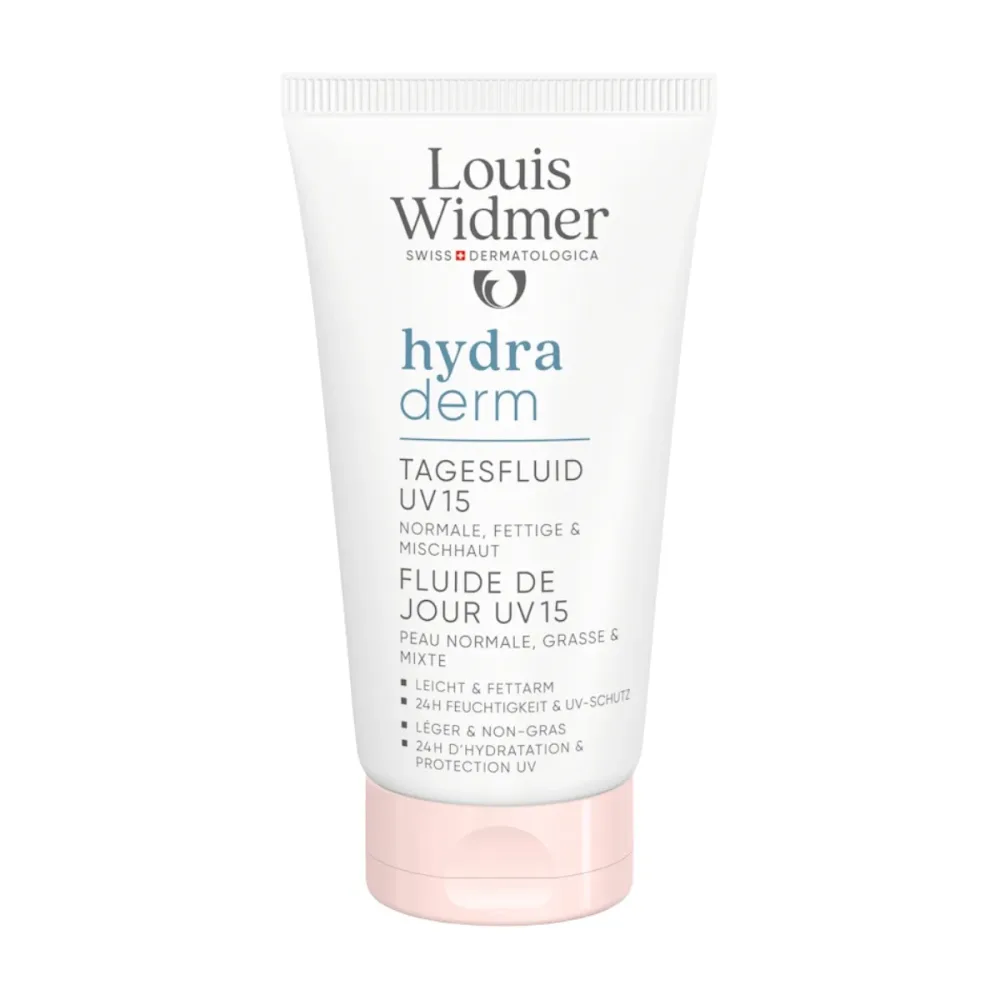 Louis Widmer - hydraderm Tagesfluid UV 15 ohne Parfum, 50 ml