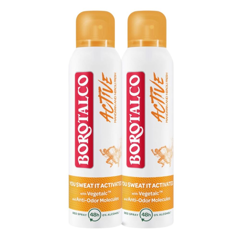 Borotalco Deo Active Spray Mandarine Neroli 2 x 150 ml