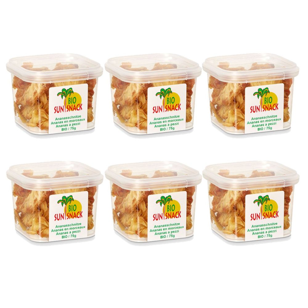 Sun Snack Bio Ananasschnitze 6 Dosen 75 g