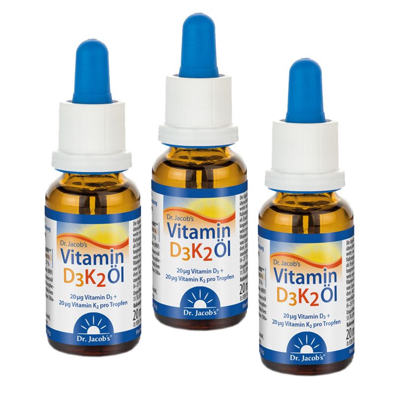 Dr. Jacobs Vitamin D3K2 Öl 3x 20 ml