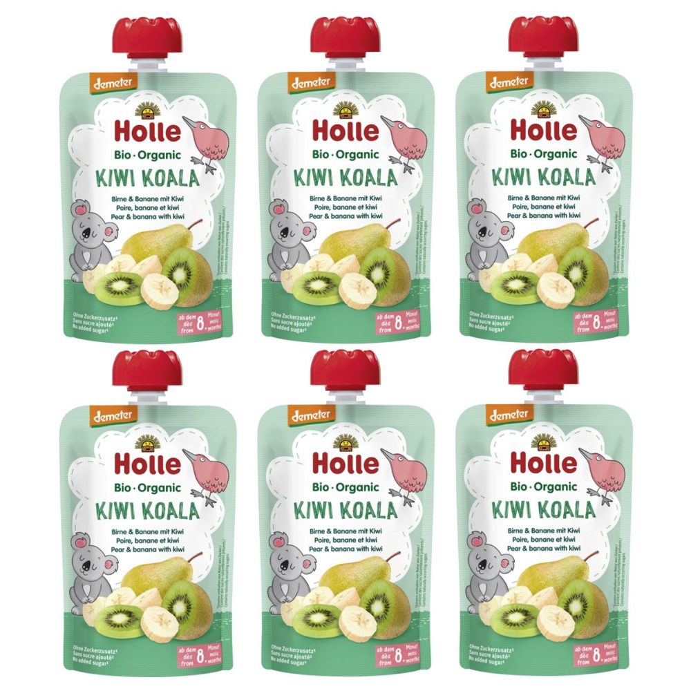 Holle Kiwi Koala Pouchy Birne Banane Kiwi 6x 100 g