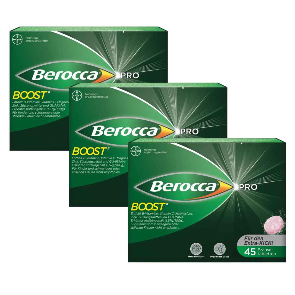 Berocca Pro Boost Brausetabletten 3x 45 Stück