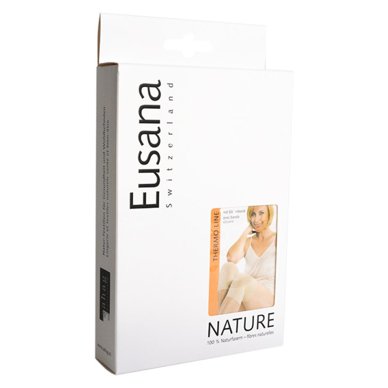 Eusana Knie Ellbogenwärmer anatomisch mit Haftband beige 1 Paar M