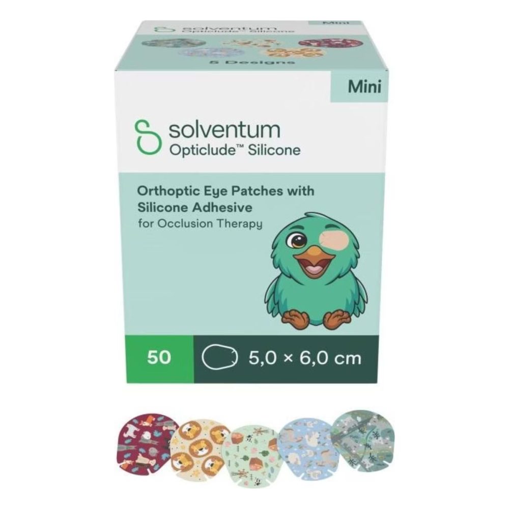 Solventum Opticlude Mini 5x6 cm Silicon Augenpflaster Boys 50 Stück