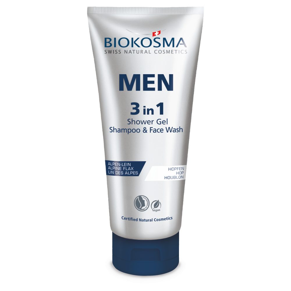 BIOKOSMA Men 3 in1 Shampoo & Shower & Face Wash 200 ml