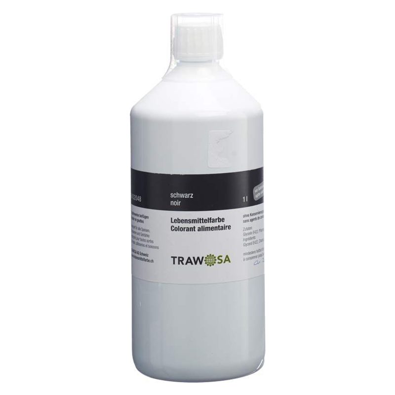 TRAWOSA Lebensmittelfarbstoff schwarz 1000 ml