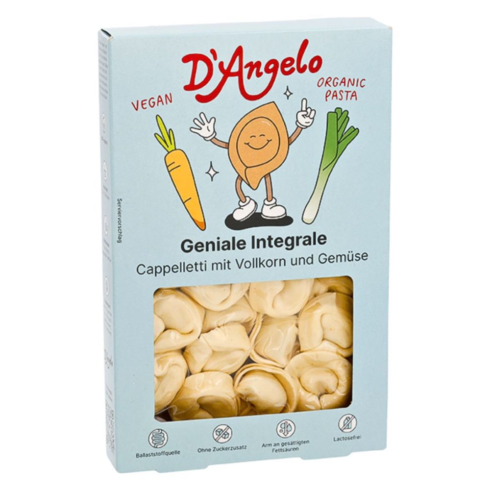 D`Angelo Pasta Cappellitti Gemüse Vollkorn Bio 250 g