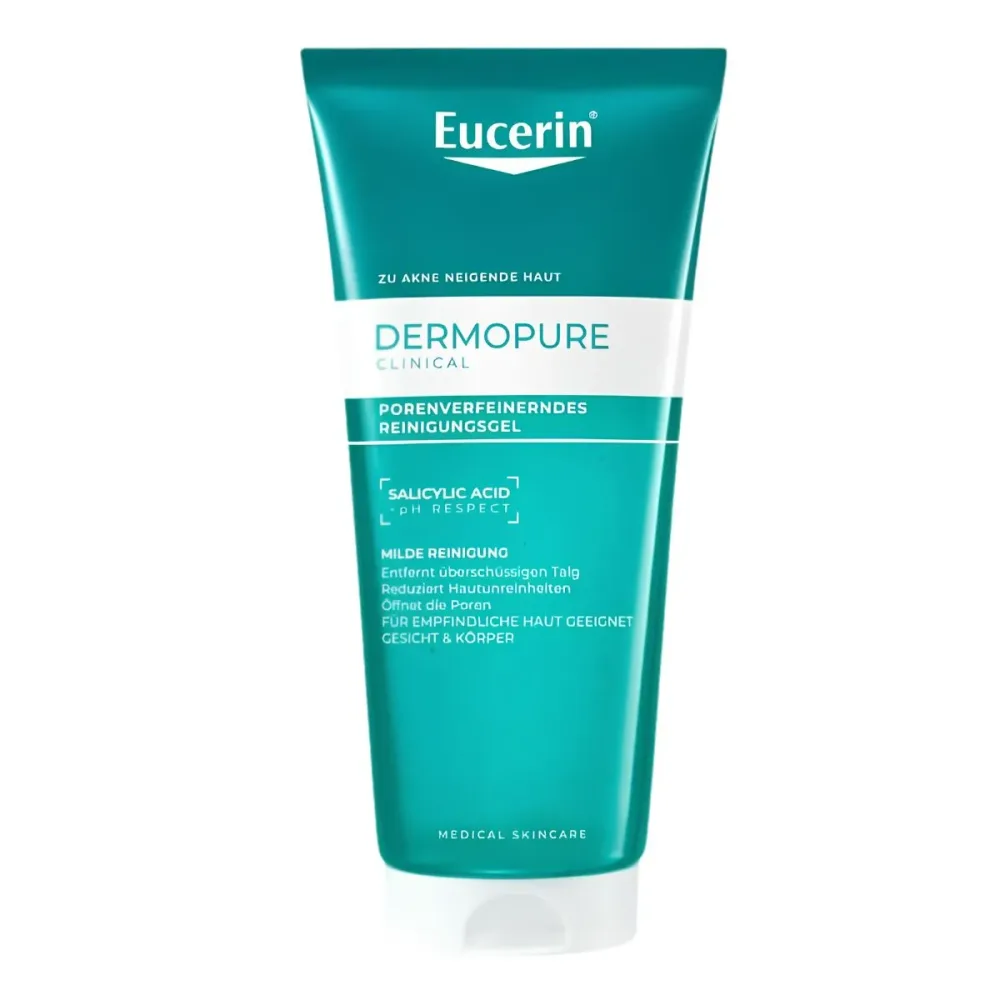 Eucerin - DERMOPURE CLINICAL Porenverfeinerndes Reinigungsgel, 200 ml