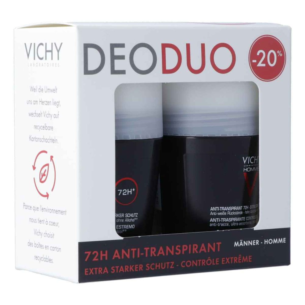 Vichy Homme Deo Anti-Transpirant 72h Roll-on 2x 50 ml