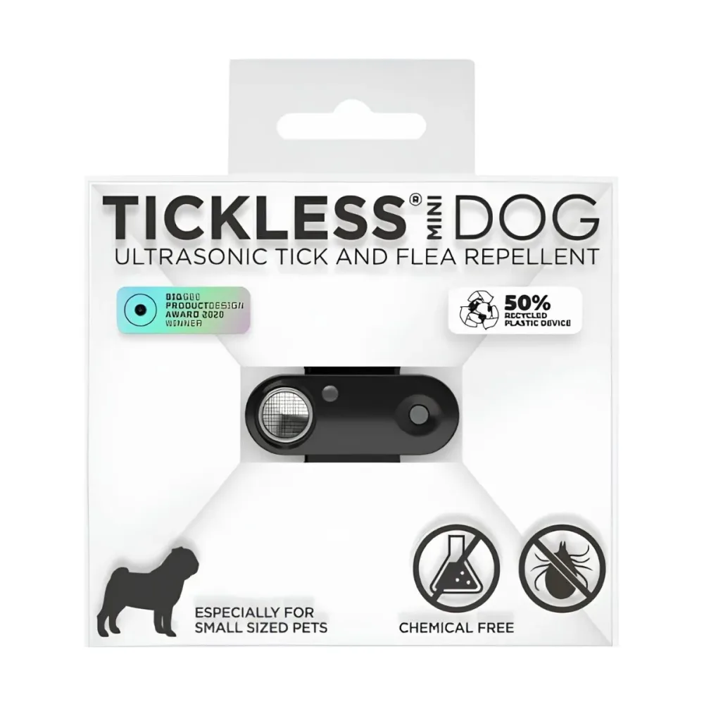 Tickless Mini Pet Dog Zecken- und Flohschutz schwarz