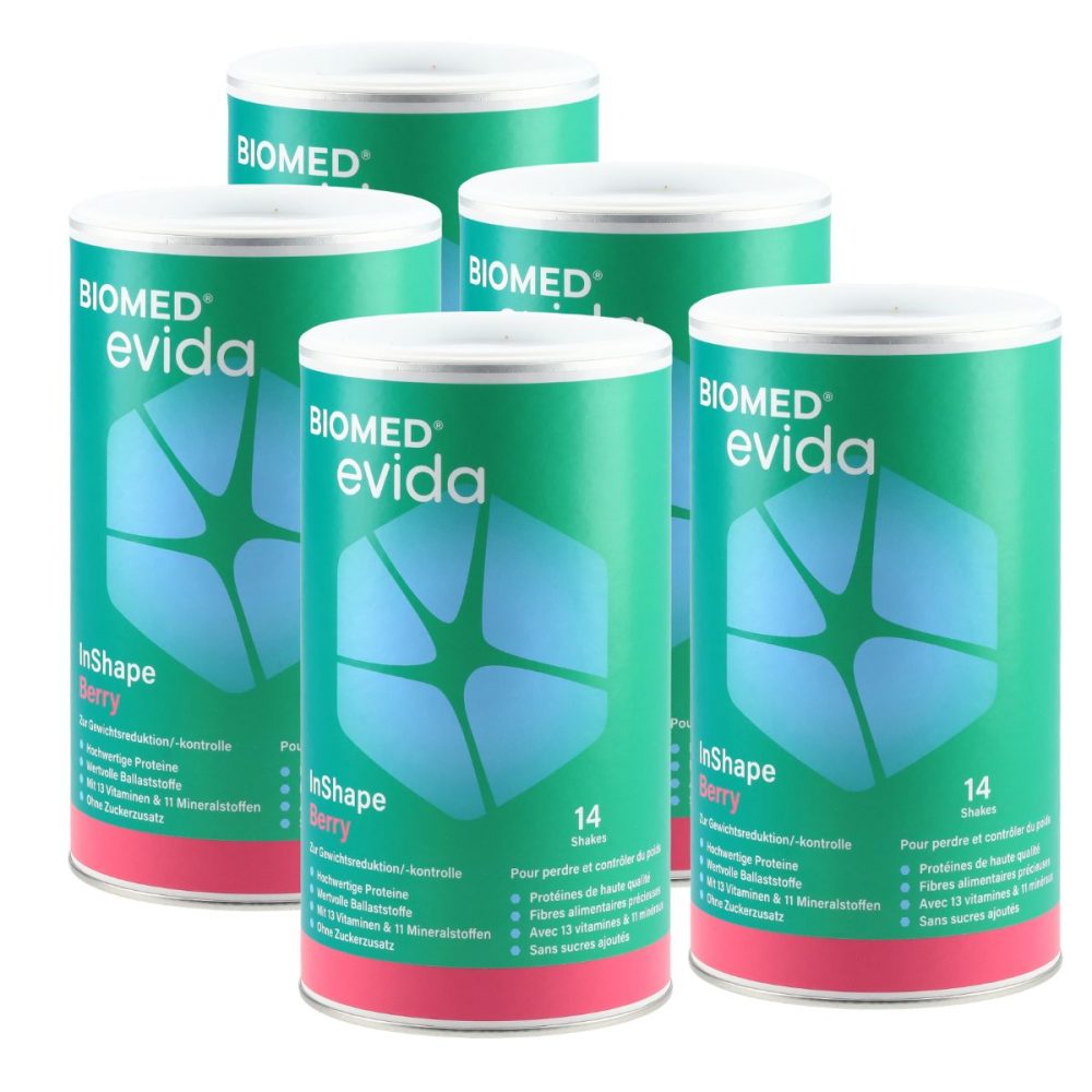 Biomed Evida InShape Pulver Berry 5x 420 g ohne Shaker