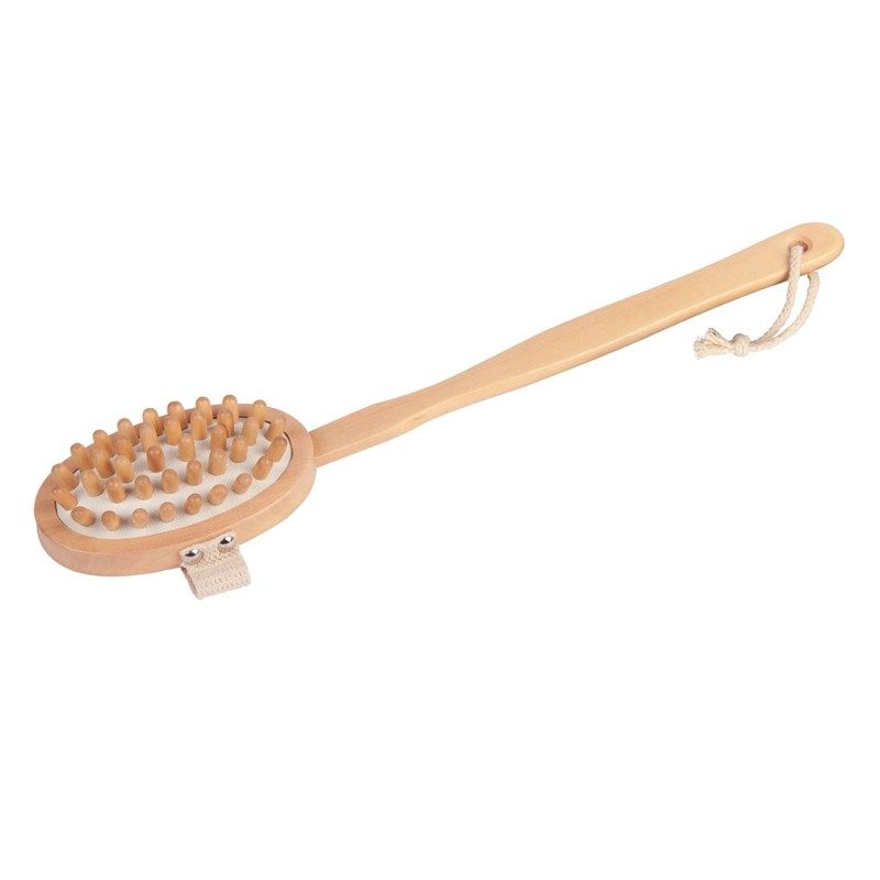 Croll & Denecke Cellulite-Bürste mit Holznoppen | 43.5 cm