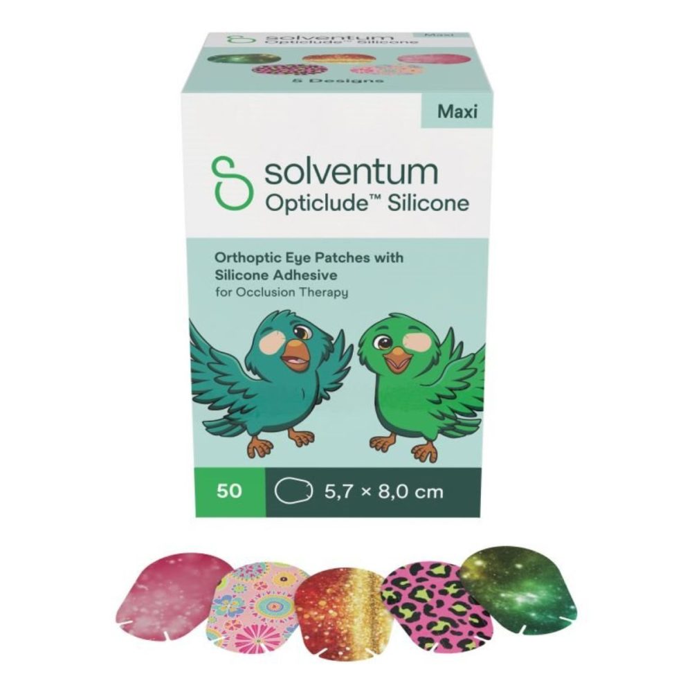 Solventum Opticlude Maxi 5.7x8 cm Silicon Augenpflaster Girls 50 Stück
