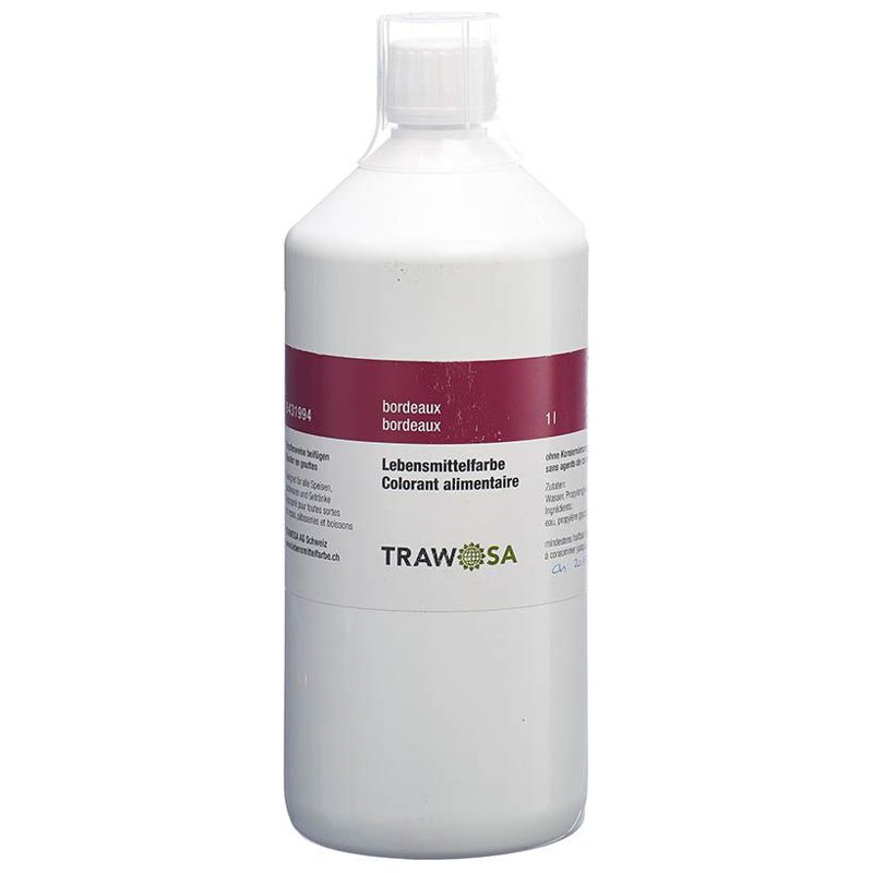TRAWOSA Lebensmittelfarbstoff bordeaux 1000 ml