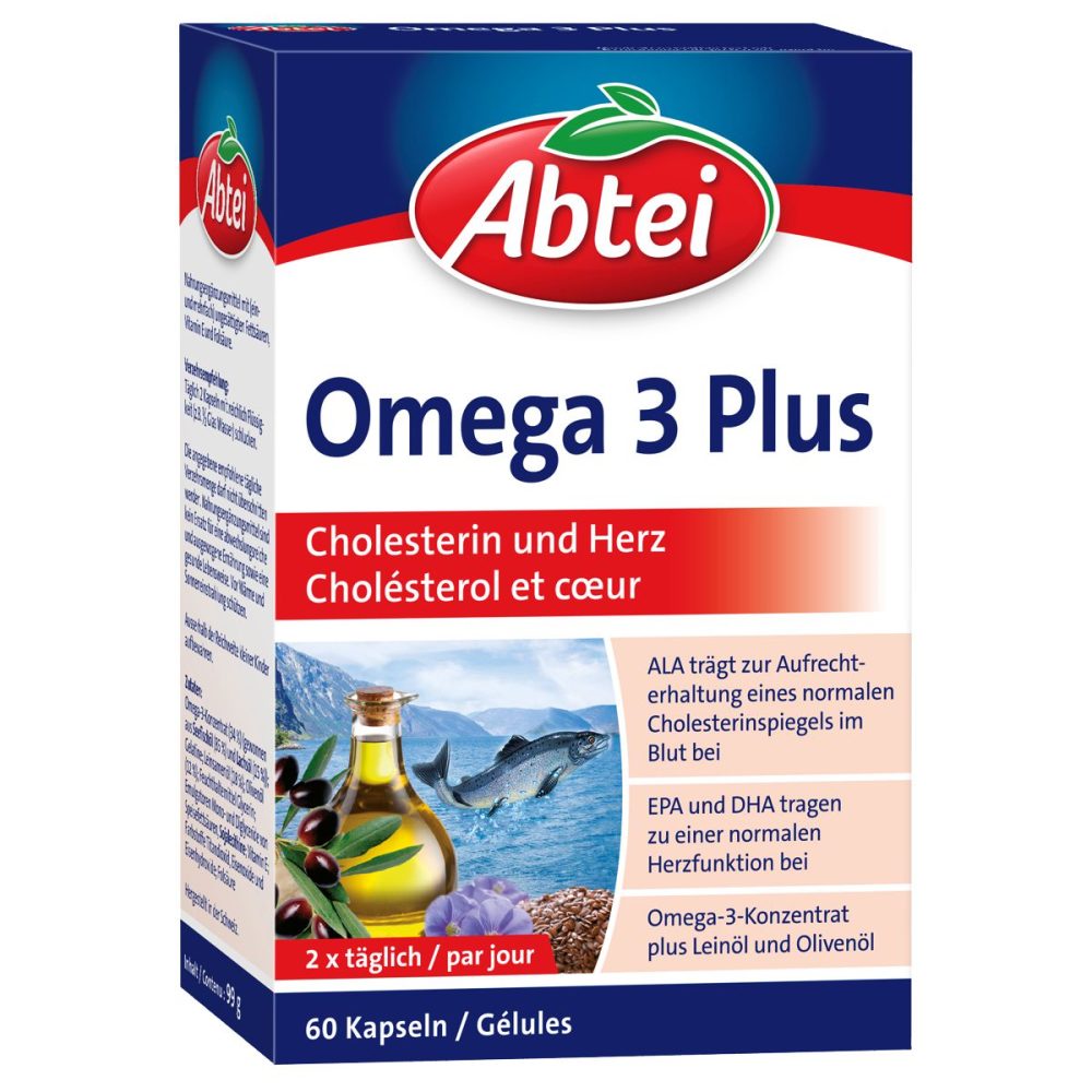 Abtei Omega-3 Plus 60 Kapseln