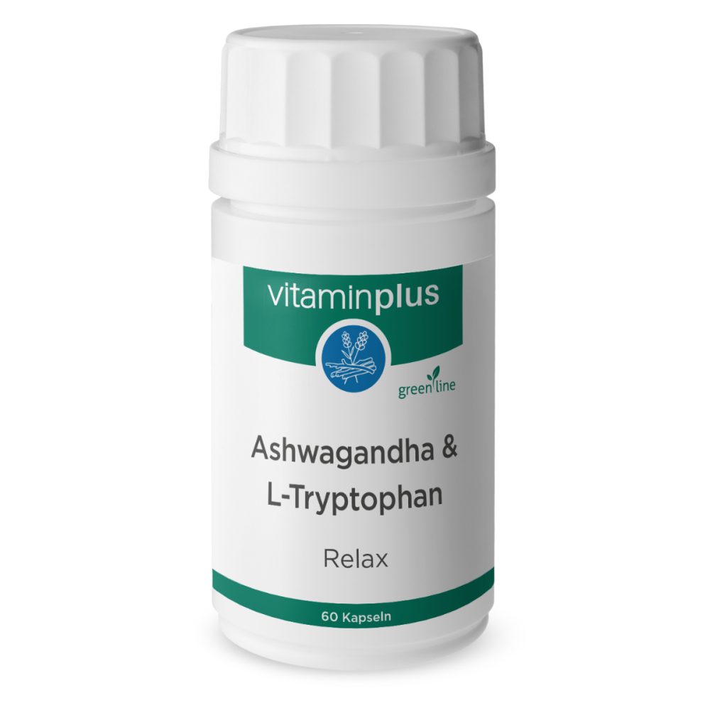Vitaminplus Ashwagandha L-Tryptophan Relax Kapseln 60 Stück