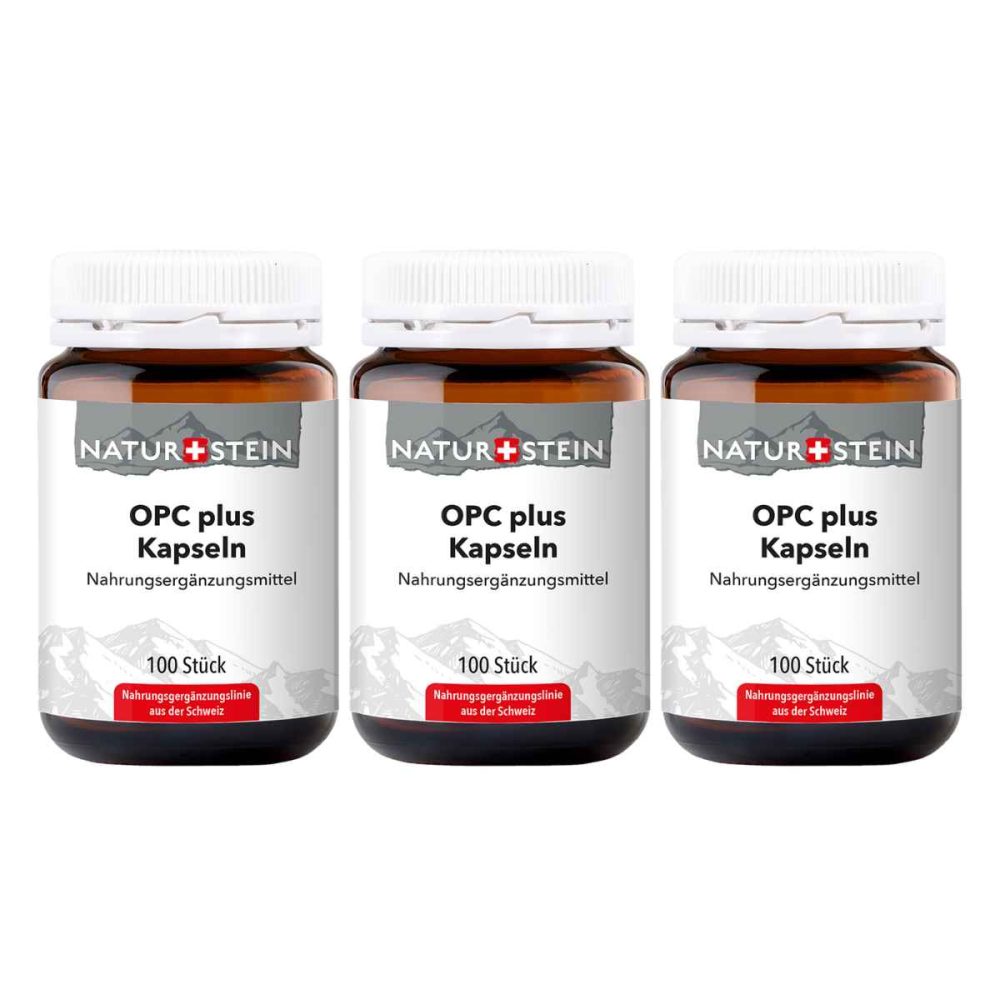 Aktion: Naturstein OPC plus Kapseln 3x 100 Stück