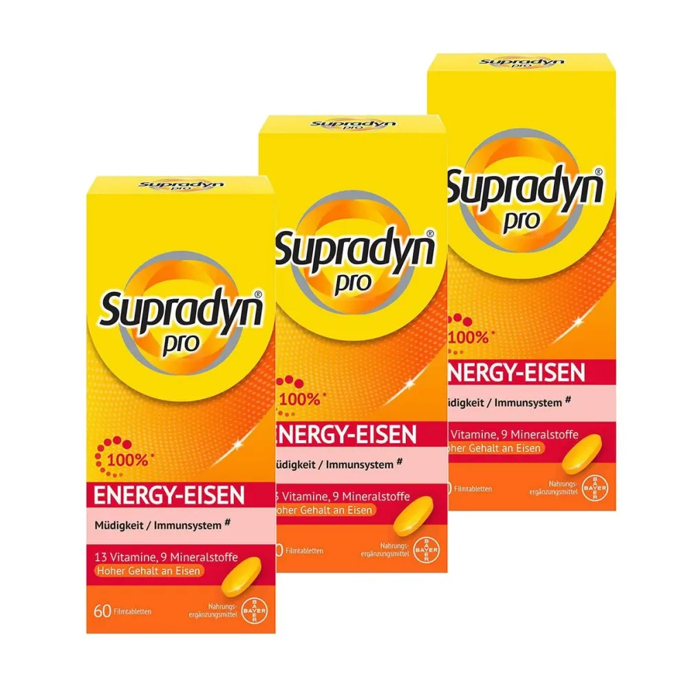 Supradyn Energy Eisen Filmtabletten 3x 60 Stück