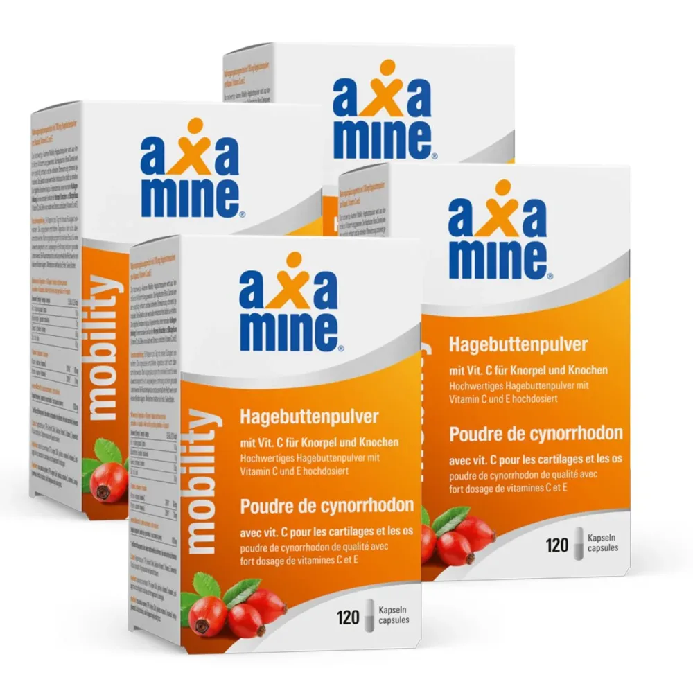 Axamine Hagebuttenpulver Kapseln 4x 120 Stück