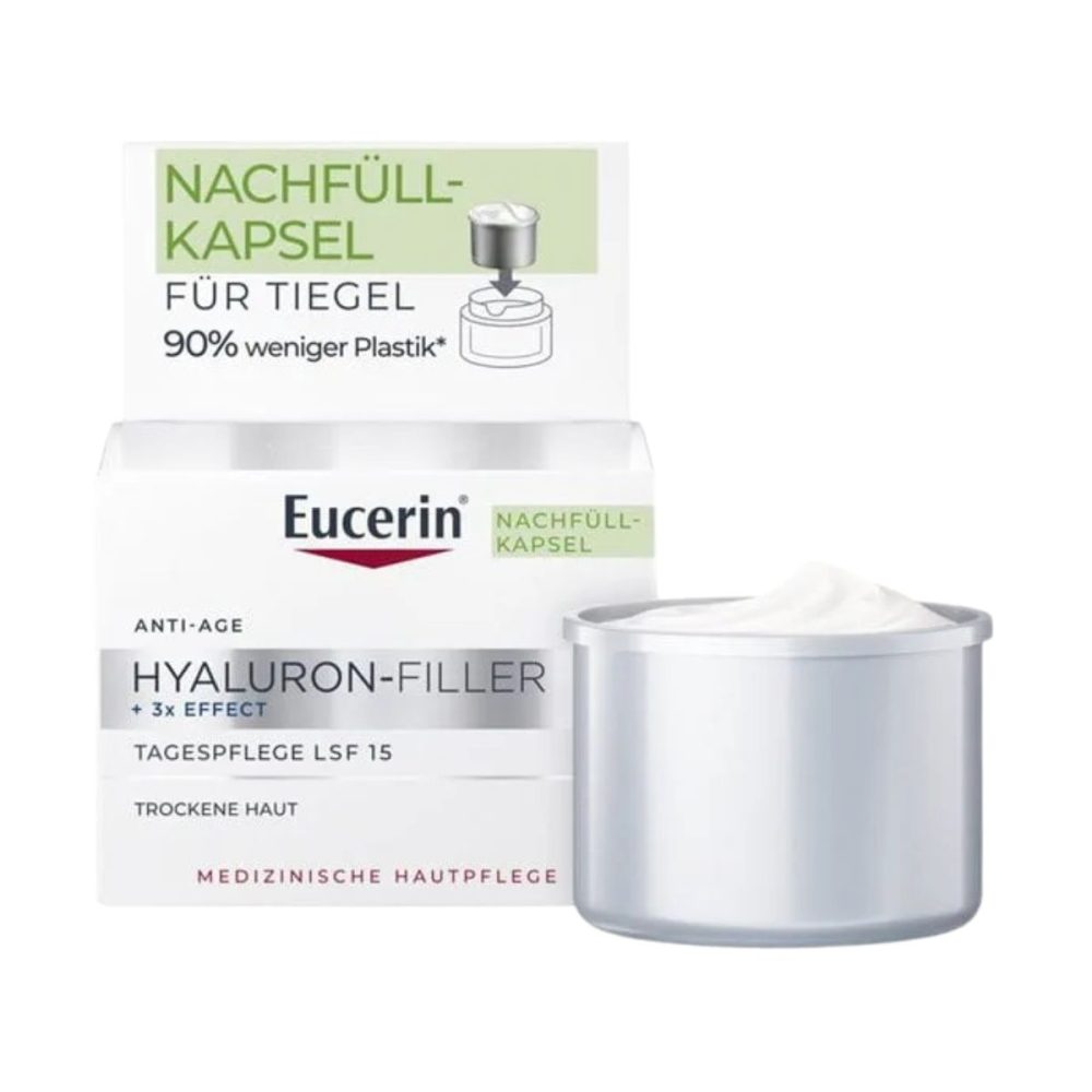 Eucerin - Hyaluron-Filler Tag trockene Haut LSF 15 Nachfüllkapsel, 50 ml