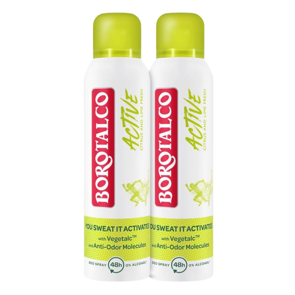 Borotalco - Deo Active Citrus&Lime Spray Duo, 2 x 150 ml