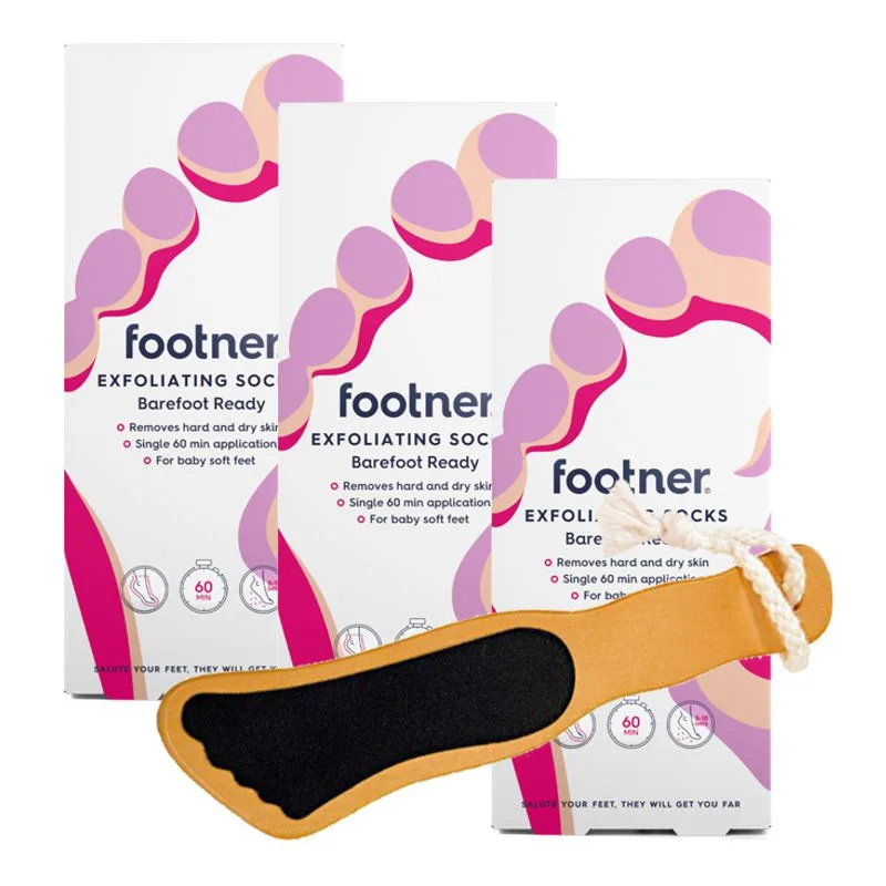 Footner Hornhaut weg Socken Trio mit Gratis Fussfeile