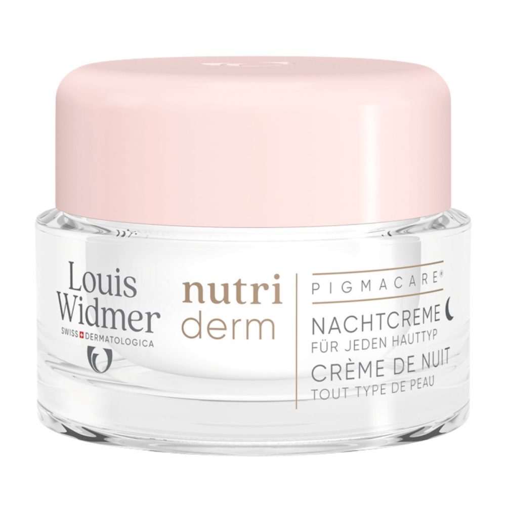 Louis Widmer - nutriderm pigmacare® Nachtcreme ohne Parfum, 50 ml