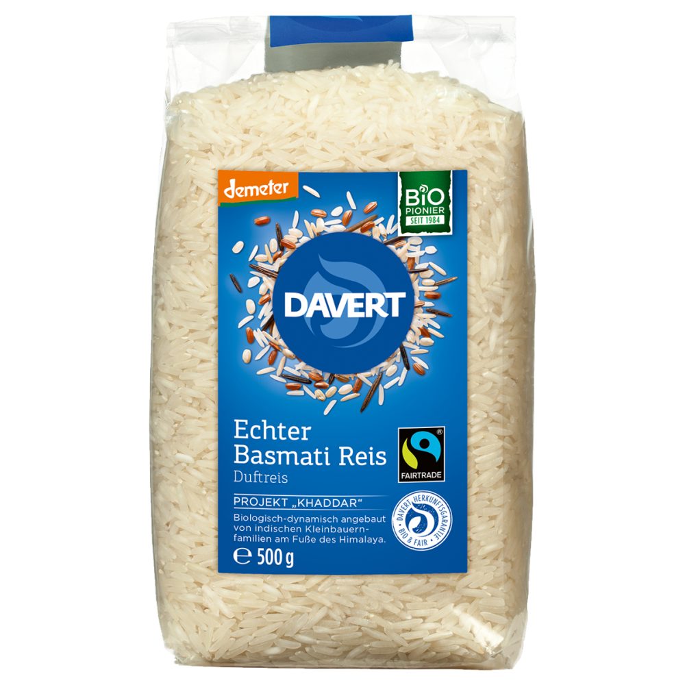 Davert Echter Basmati Reis weiss Demeter 500 g