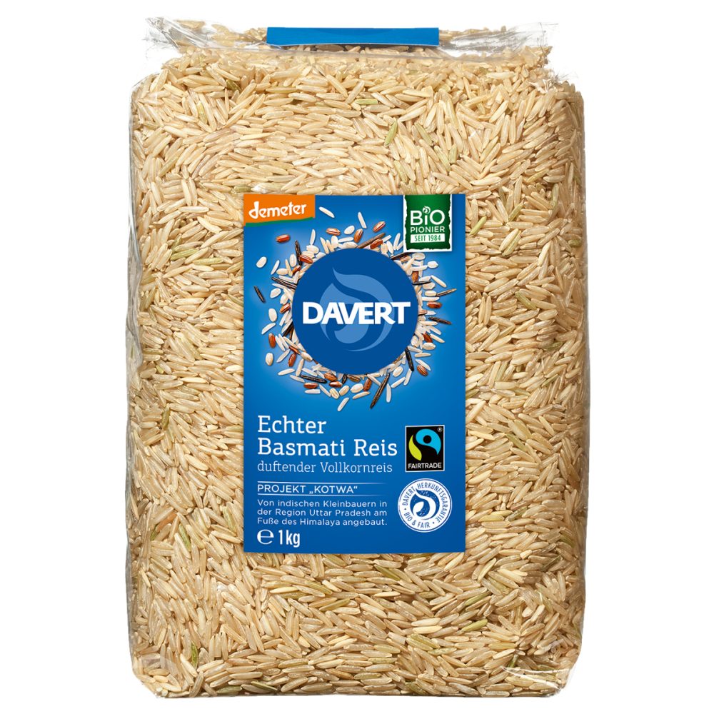 Davert Echter Basmati Reis Vollkorn Demeter 1 kg