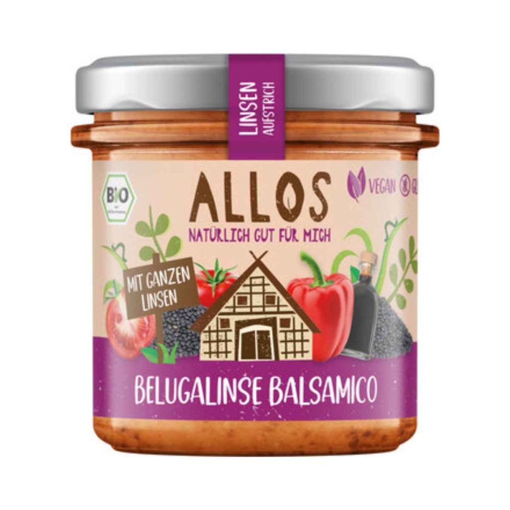 ALLOS Linsen Aufstrich Beluga Balsa Bio 140 g