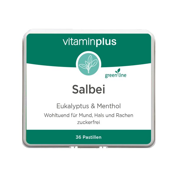 Vitaminplus Salbei Pastillen ohne Zucker Dose 36 Stück