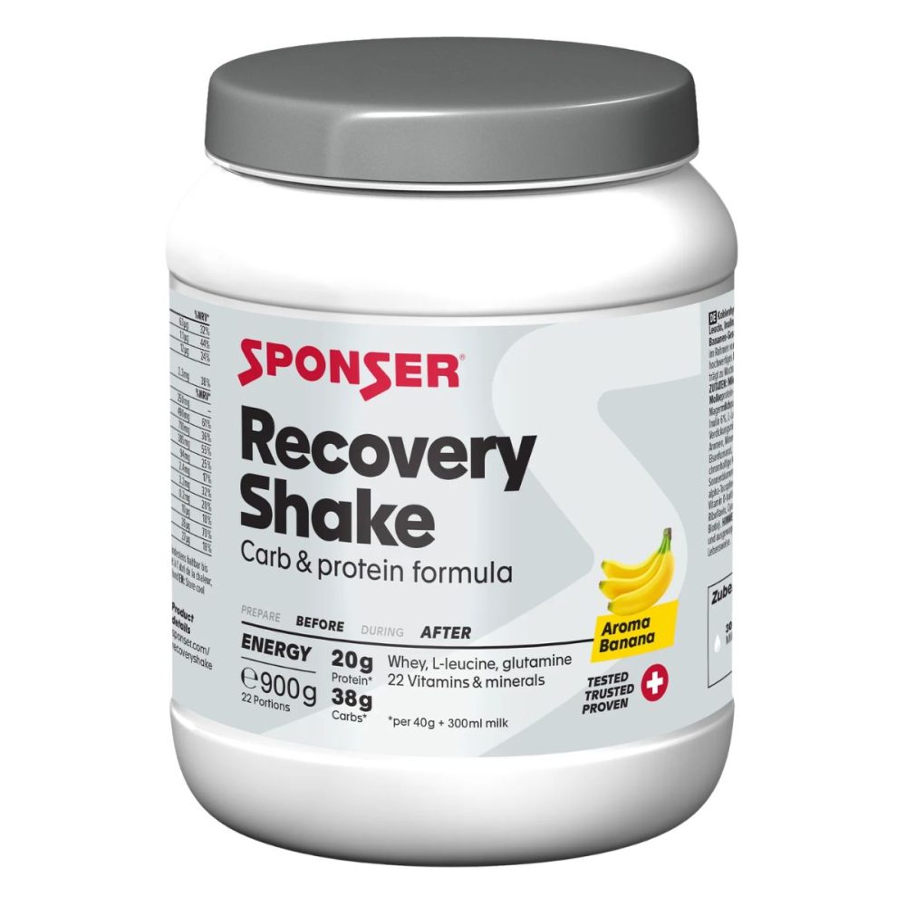 Sponser Recovery Shake Pulver 900 g Banane