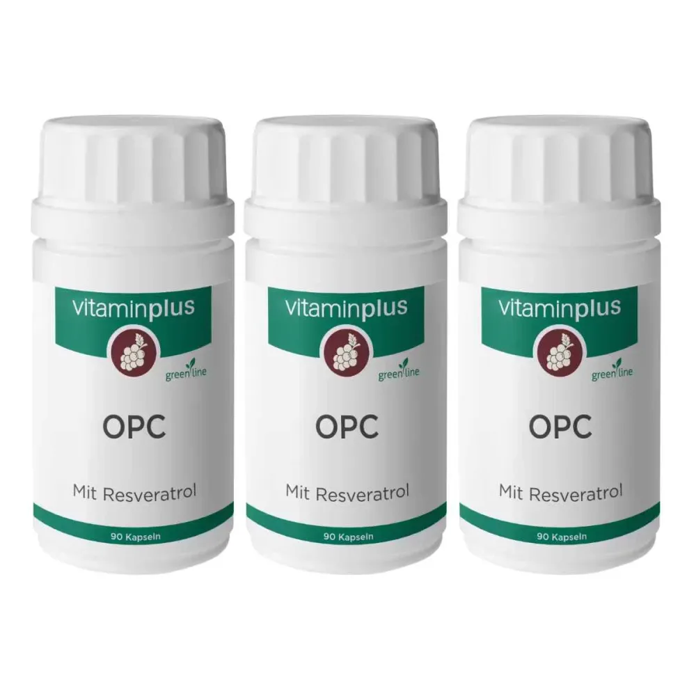 Vitaminplus OPC & Resveratrol Kapseln 3x 90 Stück