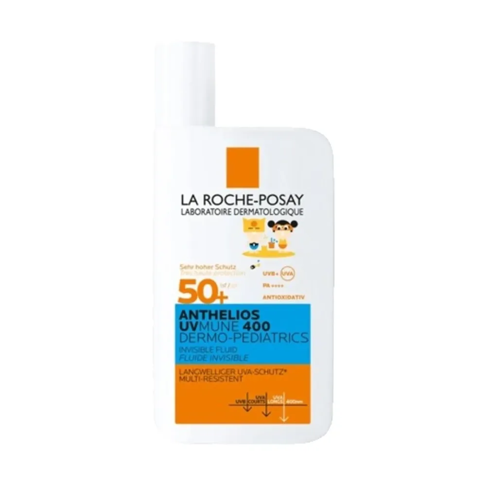 La Roche Posay Anthelios Uvmune 400 Kids Invisible Fluid LSF 50+: Sonnenpflege mit Mexoryl 400 für empfindliche Kinderhaut