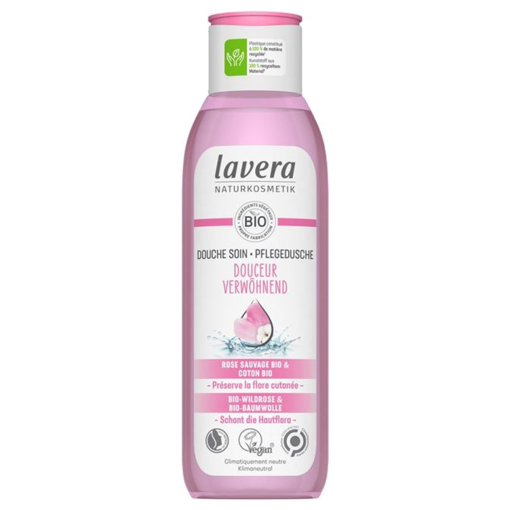 Lavera Verwöhnende Pflegedusche Bio-Wildrose & Bio-Baumwolle (250ml)