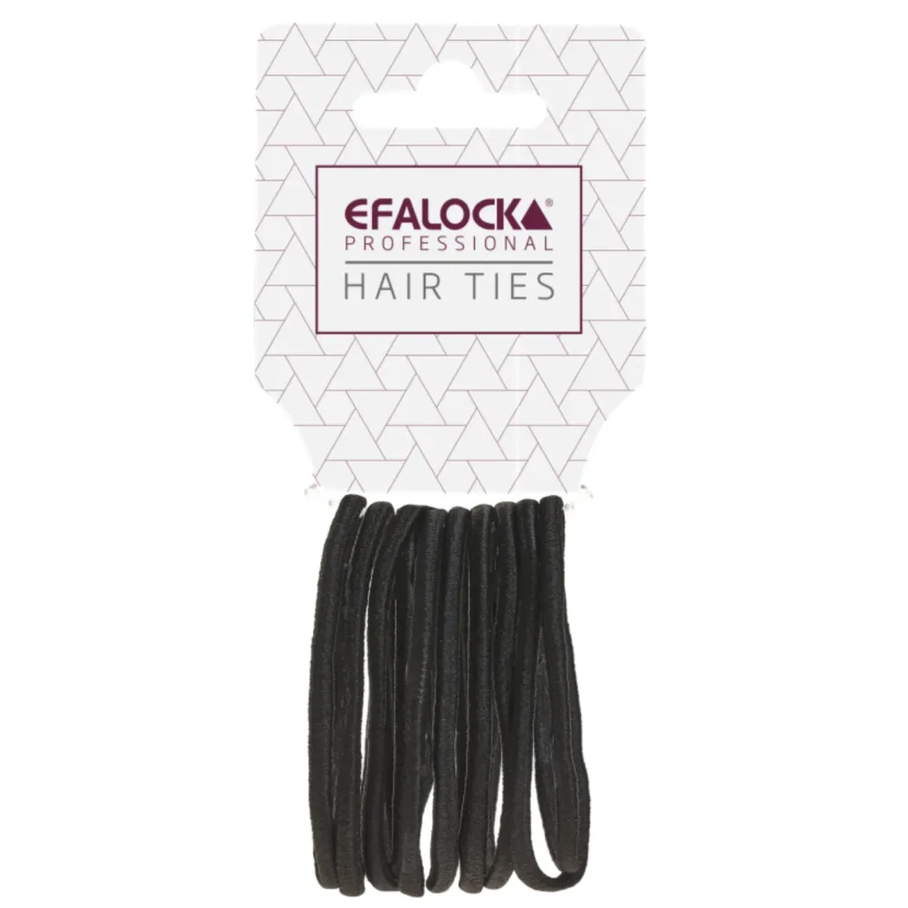 Efalock Haargummi dick schwarz 10Stk