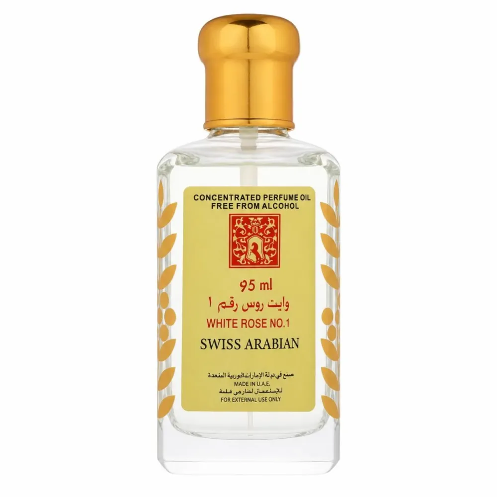Swiss Arabian White Rose No 1 Concentrated Perfume Oil Free From Alcohol (Unisex) 95 ml