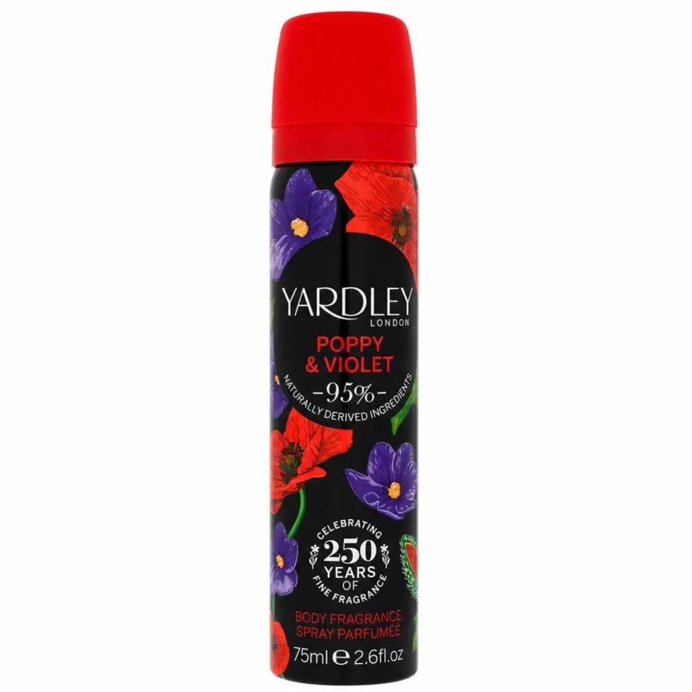 Yardley Poppy & Violet by Yardley London Body Fragrance Spray 77 ml