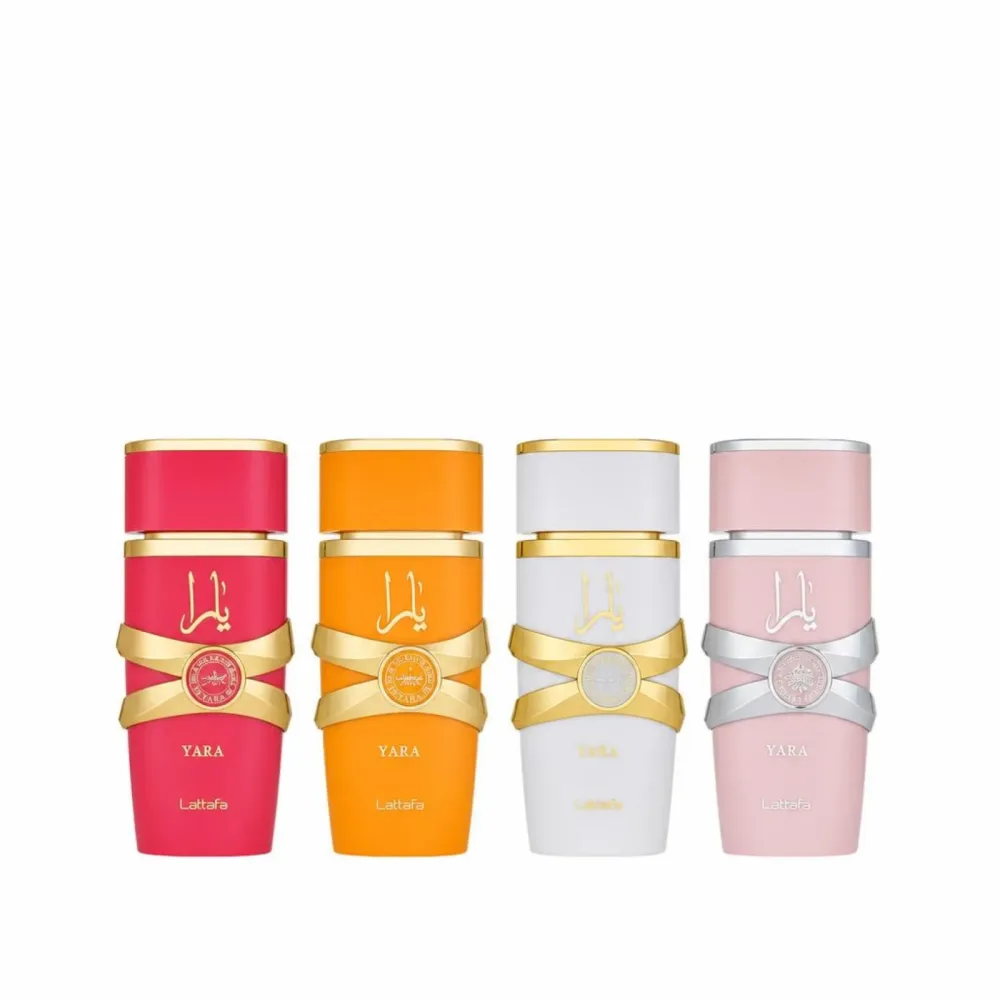 Lattafa Yara Gift Set -- Mini My Yara EDP Collection- 25 ml Yara + 25 ml Yara Moi + 25 ml Yara Tous + 25 ml  Yara Candy