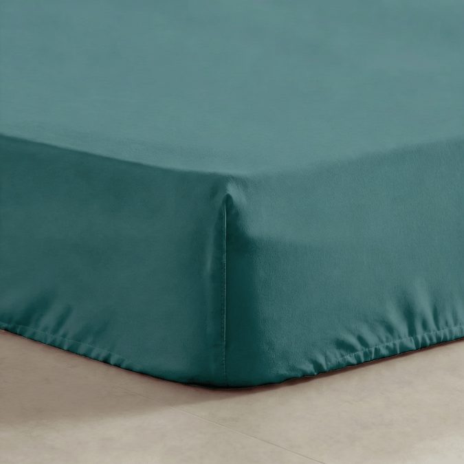 Perkal Fixleintuch – 160x200cm – Blaugrün