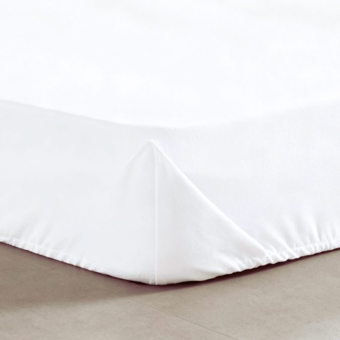 Zizzz - Perkal Fixleintuch bio Baumwolle - 180x200 cm, 180 x 200 cm, Weiss